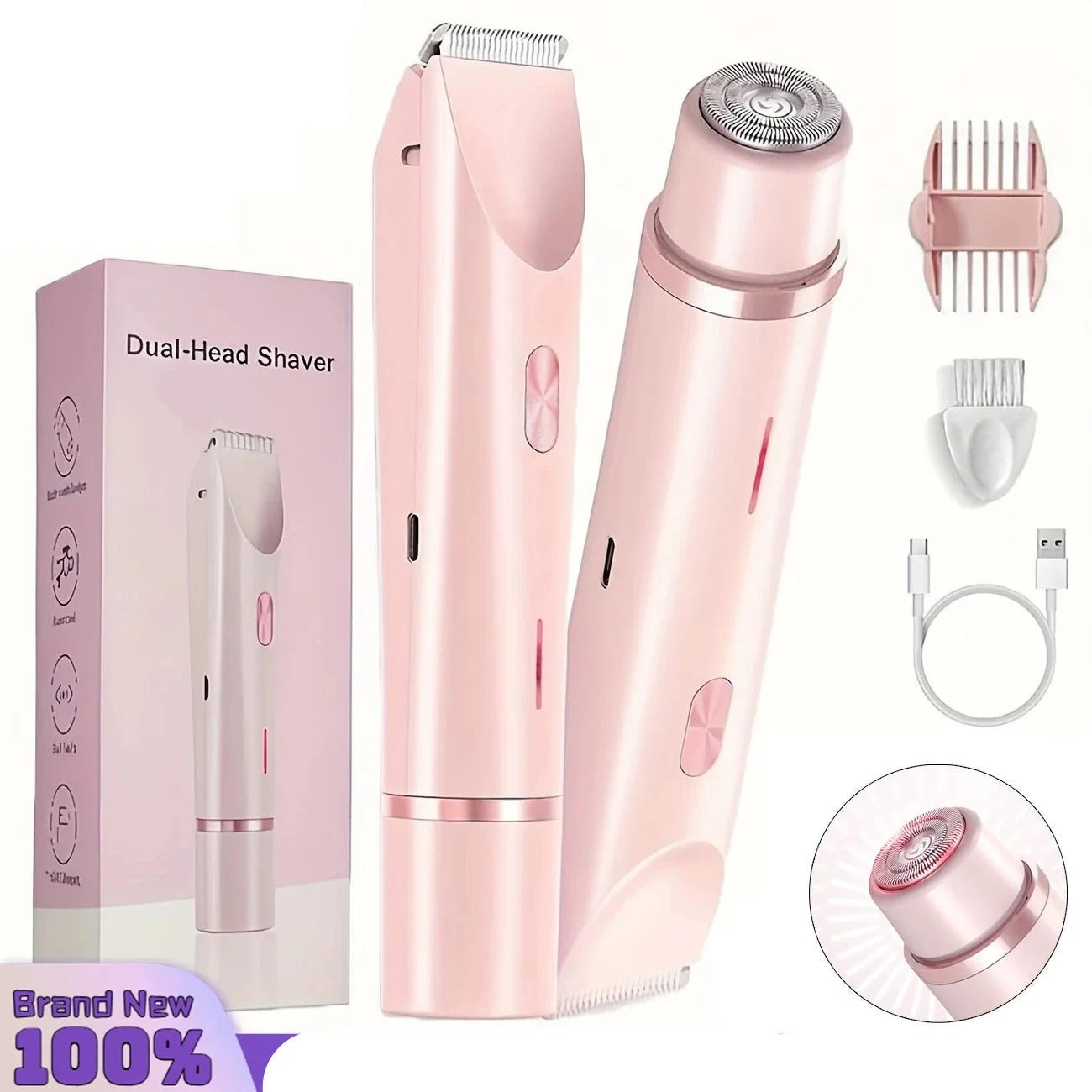 2 in 1 Dual Head Shaver Women