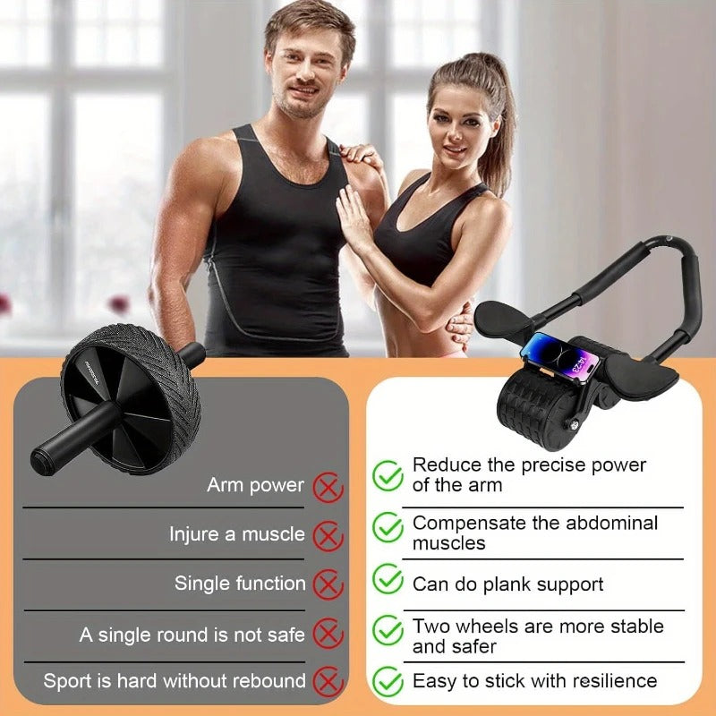 Automatic Rebound Abdominal Exercise Roller Wheel
