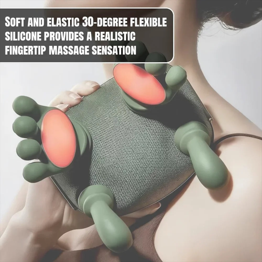 Advanced 4D Shiatsu Neck and Shoulder Massager with Heat & Finger Massage