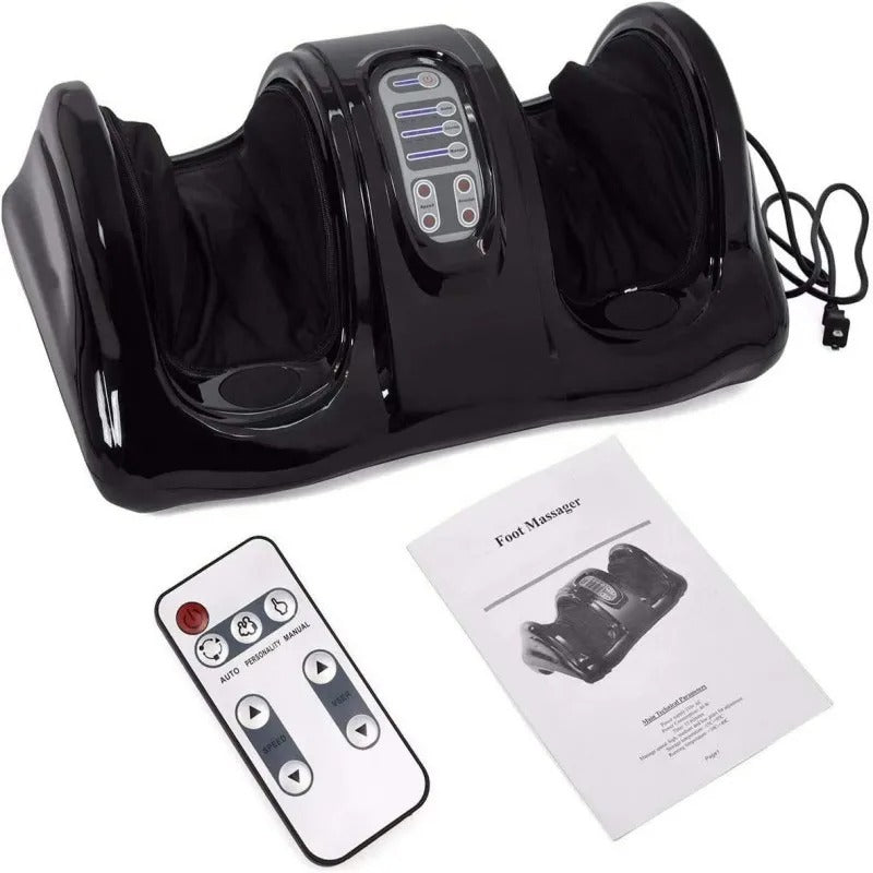 Advanced Foot and Calf Massager Machine with Heat, 3D Kneading Shiatsu Roller, Air Compression SPA, Remote Control